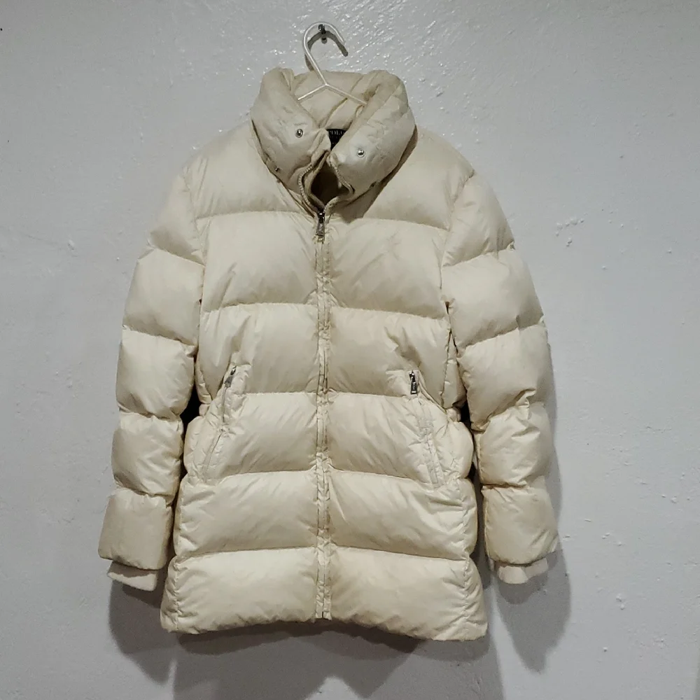 Polo by Ralph Lauren Kids Off-White Puffer Jacket Size M